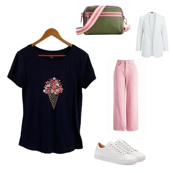 LOFT Outlet Floral Bouquet Tee - Picture 3 of 12